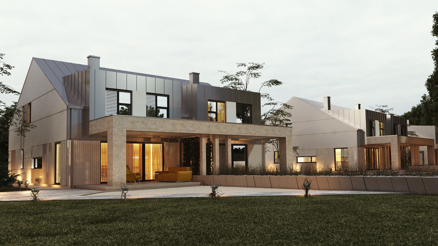 Architektura domów AVANTHOME — elewacja ogrodowa